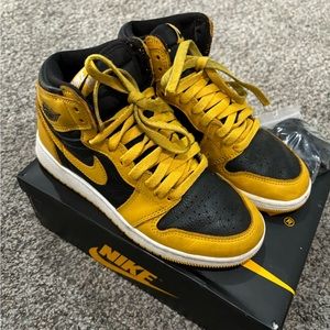 Jordan 1 black/yellow Sz 4